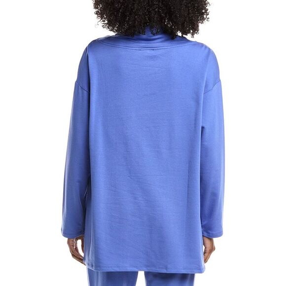 Eileen Fisher Womens  Funnel Neck Tunic, Blue - Picture 2 of 3